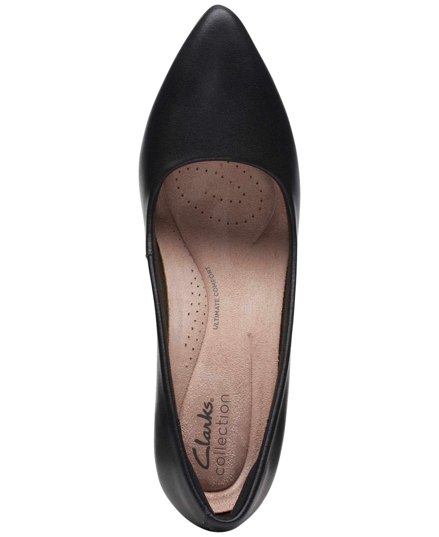 Женские туфли Clarks Kataleyna Gem Pointed-Toe Comfort Pumps, цвет: Чёрный кожаный — фото 4