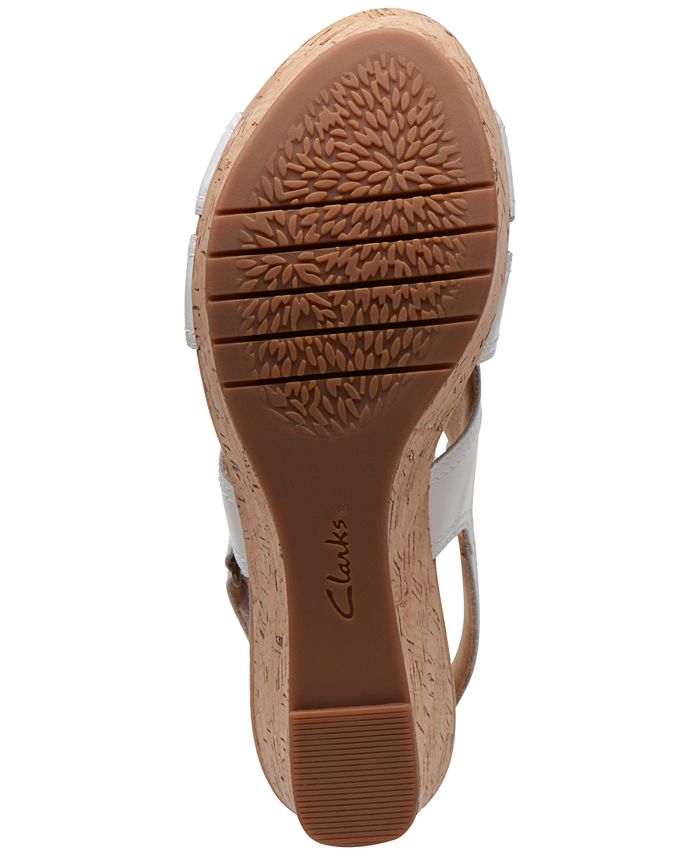 Clarks Women's Rose Erin WovenStrap Wedge Sandals Macy's