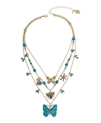 Betsey Johnson Genuine Semi - Precious Turquoise Stone Butterfly ...