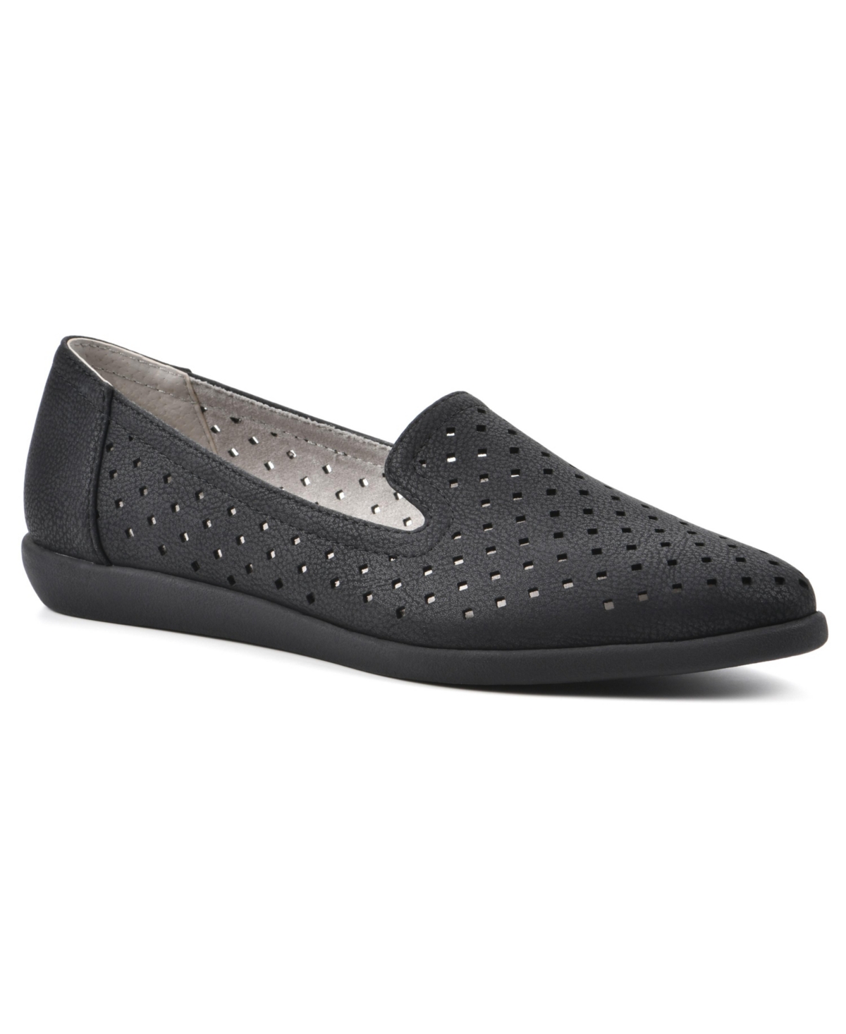 Cliffs By White Mountain Melodic Perforated Loafer In Black/ Nubuck