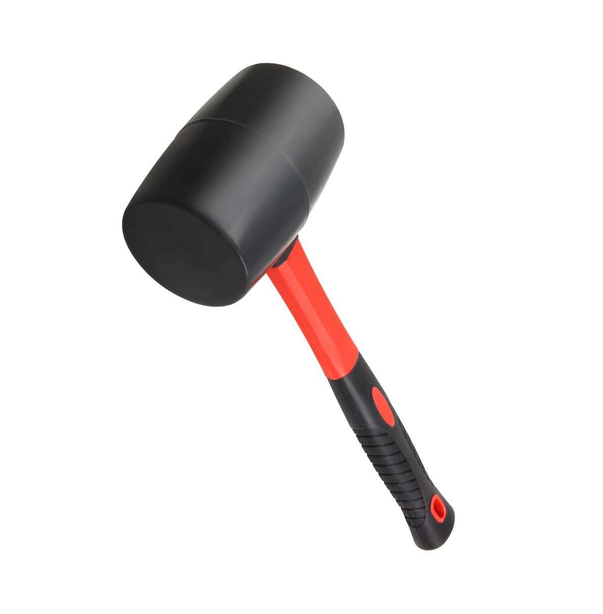 32 Ounce Rubber Mallet with Fiberglass Handle - Red