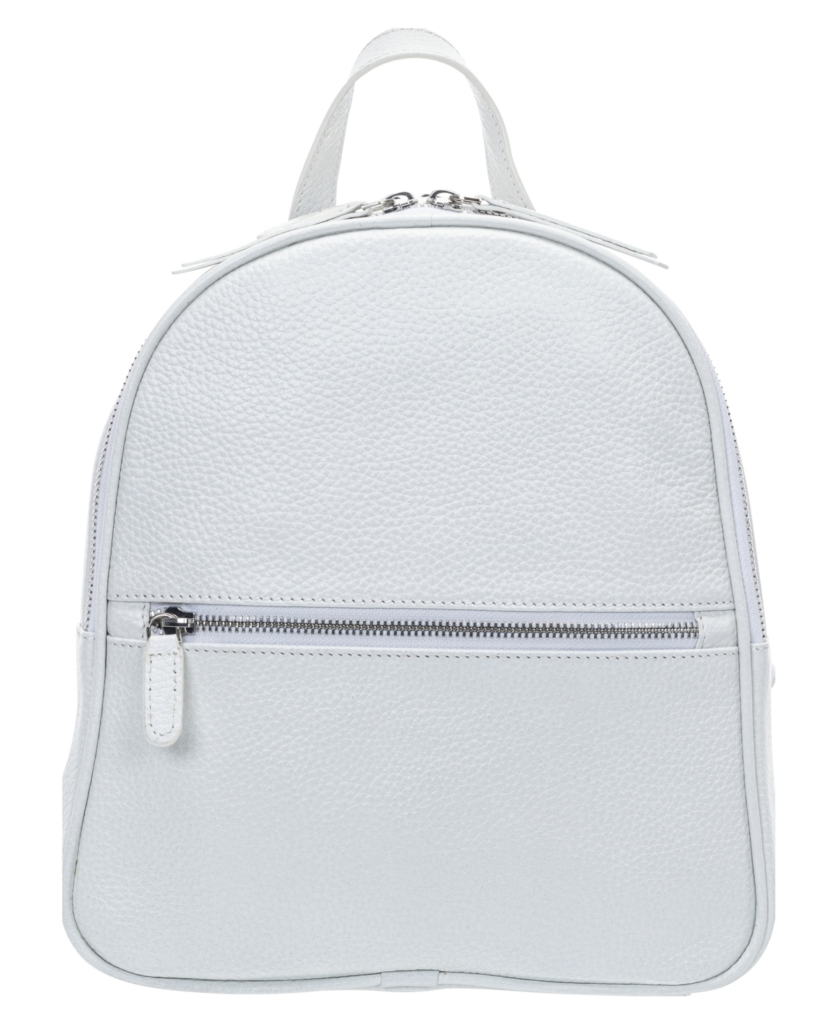 Mancini Women's Pebbled Audrey Backpack In White
