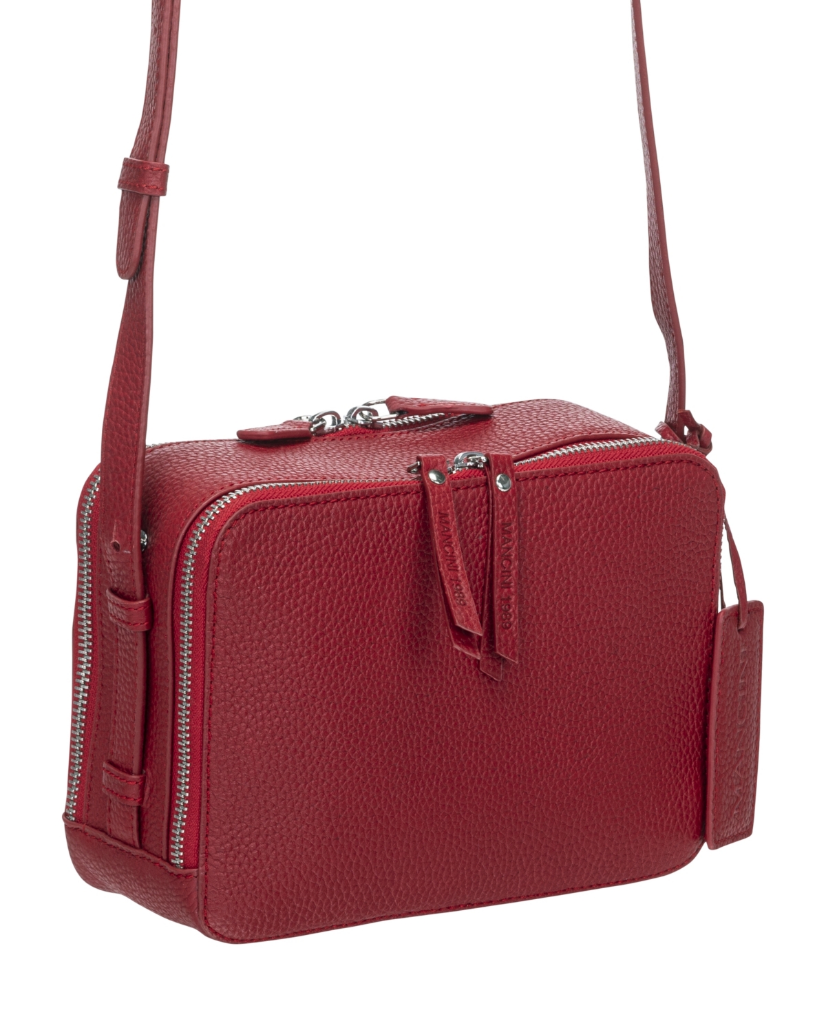 Mancini Women's Pebbled Rachel Camera Style Crossbody Handbag