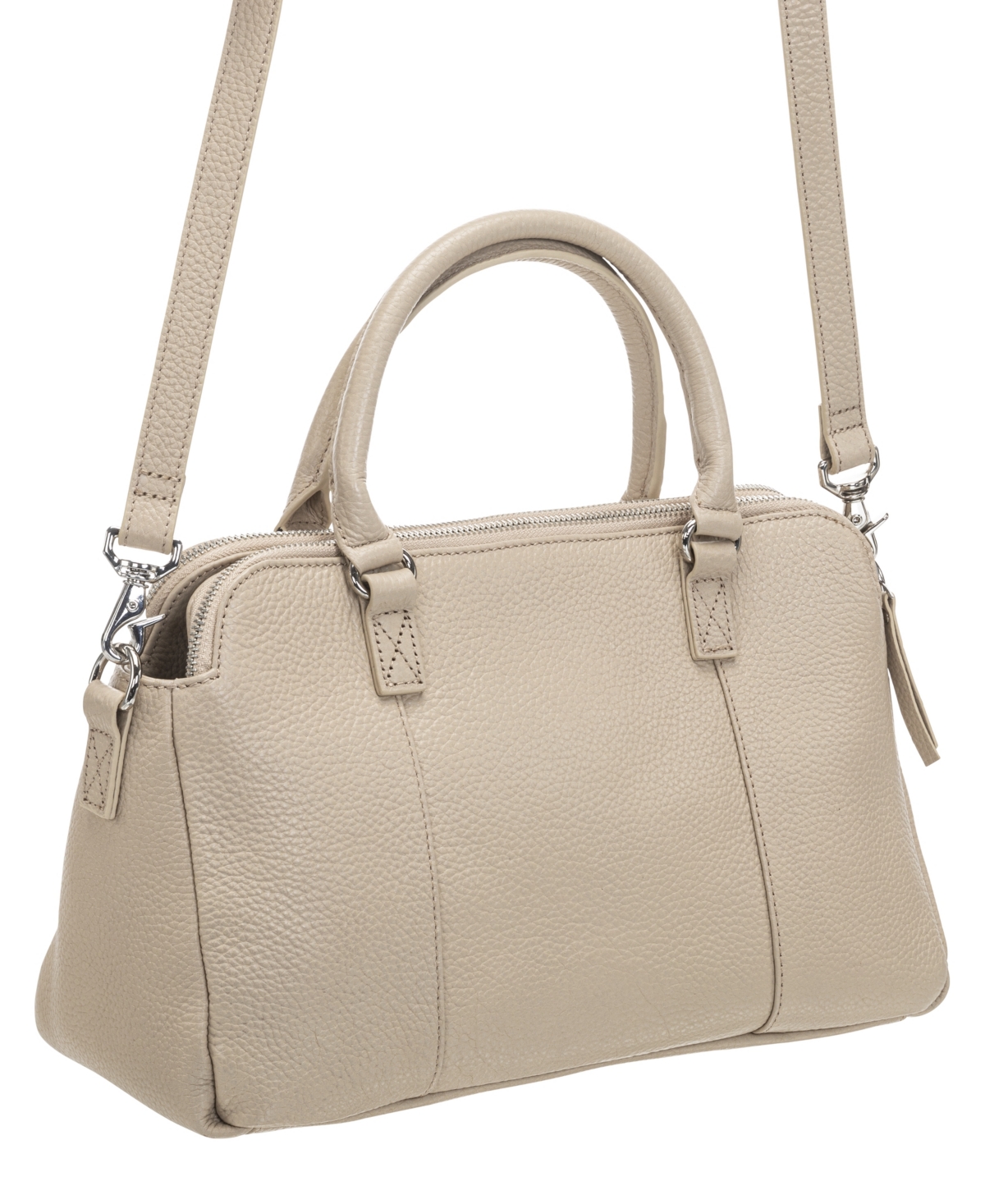 Mancini Women's Pebbled Jennifer Satchel Bag