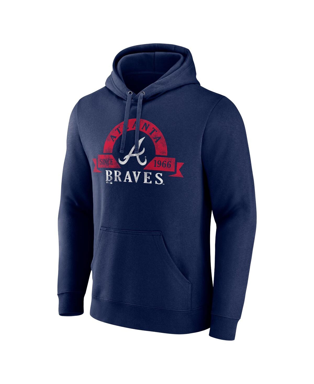 Fanatics Men's  Navy Atlanta Braves Big And Tall Utility Pullover Hoodie In Navy