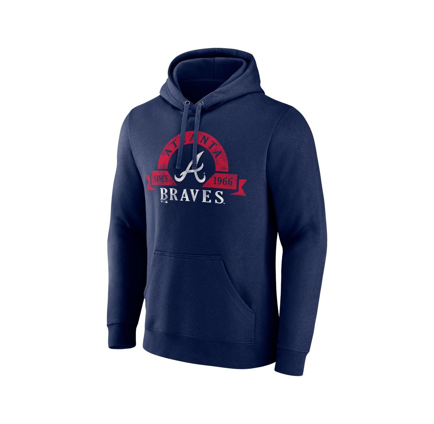 Men's Navy Atlanta Braves Big and Tall Utility Pullover Hoodie