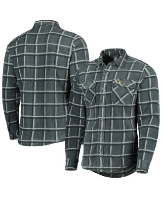 Men's Antigua Heather Gray/Charcoal Green Bay Packers Carry Long Sleeve Button-Up Shirt Size: Medium