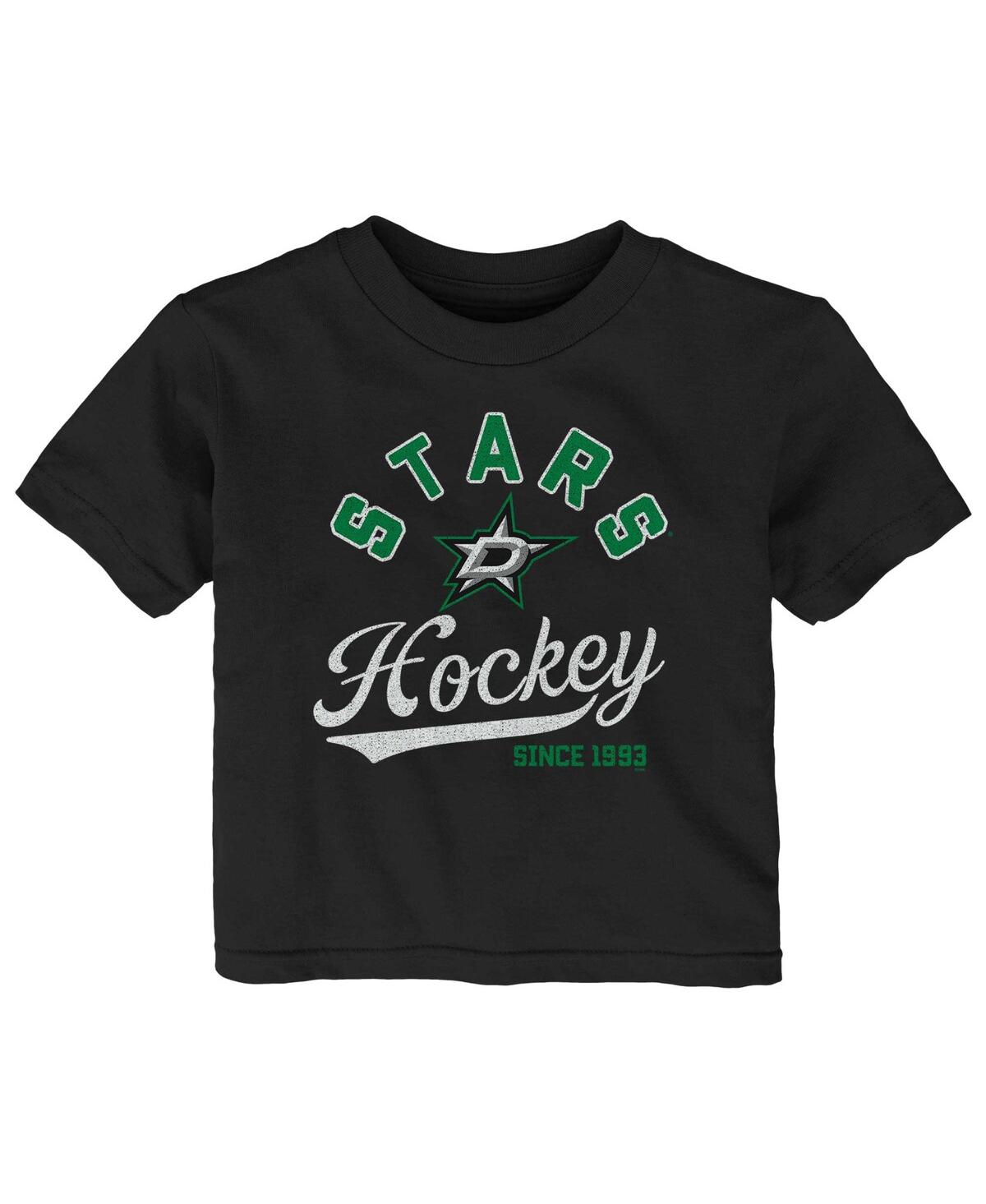 Outerstuff Babies' Infant Boys And Girls Black Dallas Stars Take The Lead T-shirt