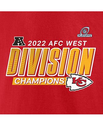 Men's Fanatics Branded Red Kansas City Chiefs 2022 AFC West Division  Champions Big & Tall Divide