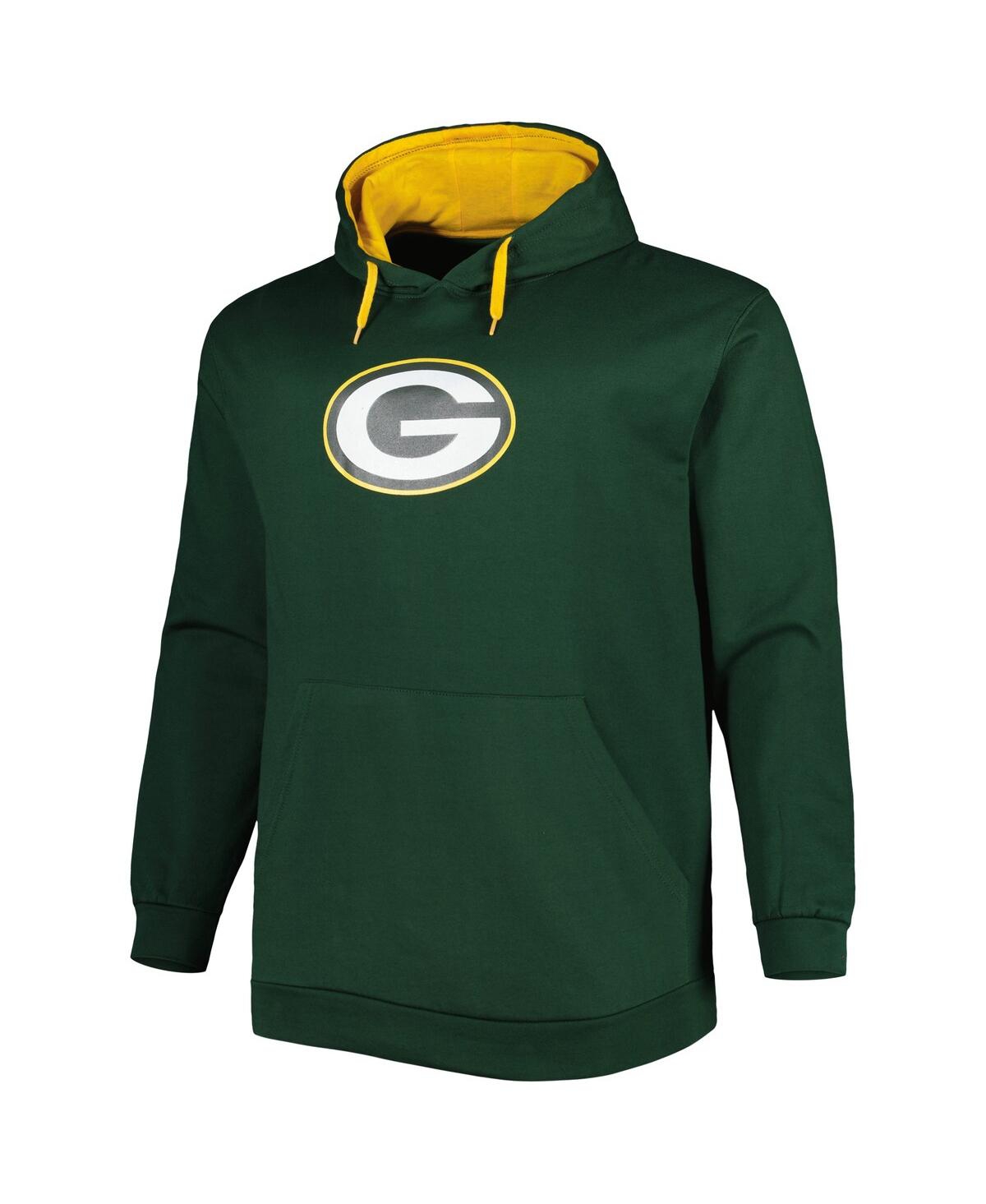 Shop Profile Men's Green Green Bay Packers Big And Tall Logo Pullover Hoodie