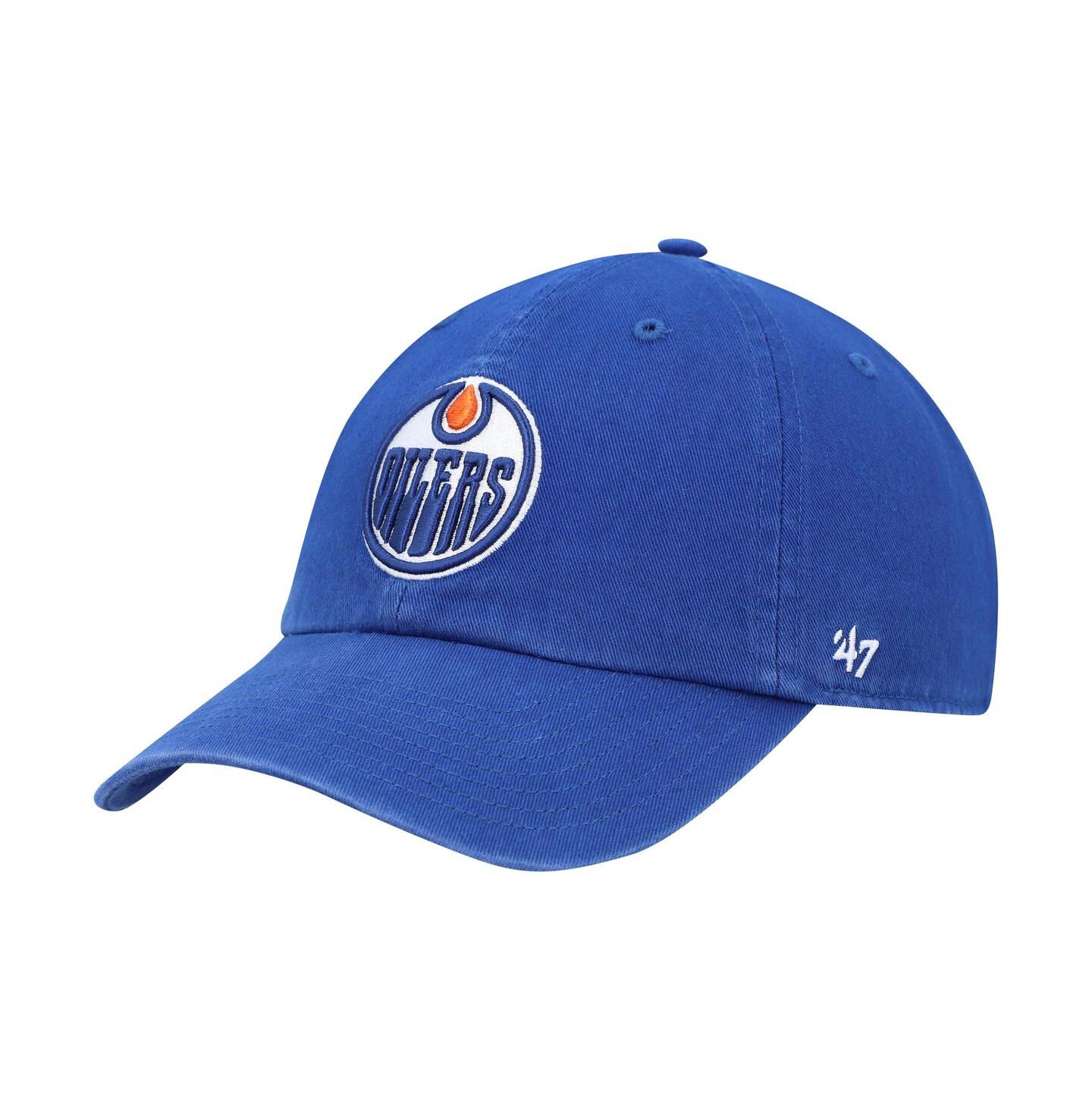 Мужская кепка '47 Brand Royal Edmonton Oilers Clean Up Adjustable Hat — фото 1