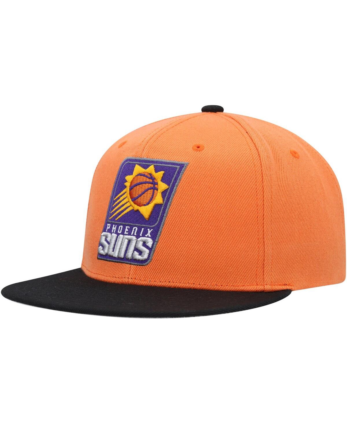 Mitchell & Ness Men's  Orange, Black Phoenix Suns Side Core 2.0 Snapback Hat In Orange,black
