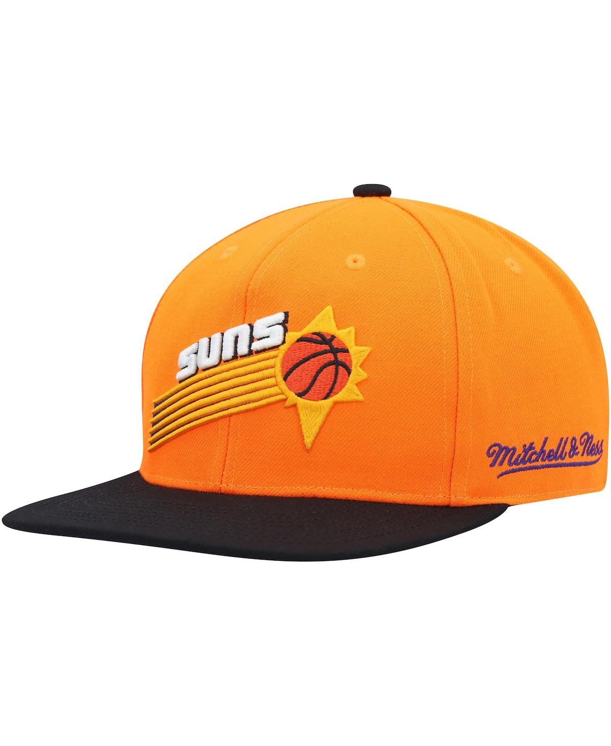 Men's Mitchell & Ness Black Phoenix Suns Hardwood Classics 40th Anniversary Team Side Fitted Hat - Black