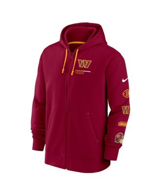 Men's Burgundy Washington Commanders Surrey Full-Zip Hoodie