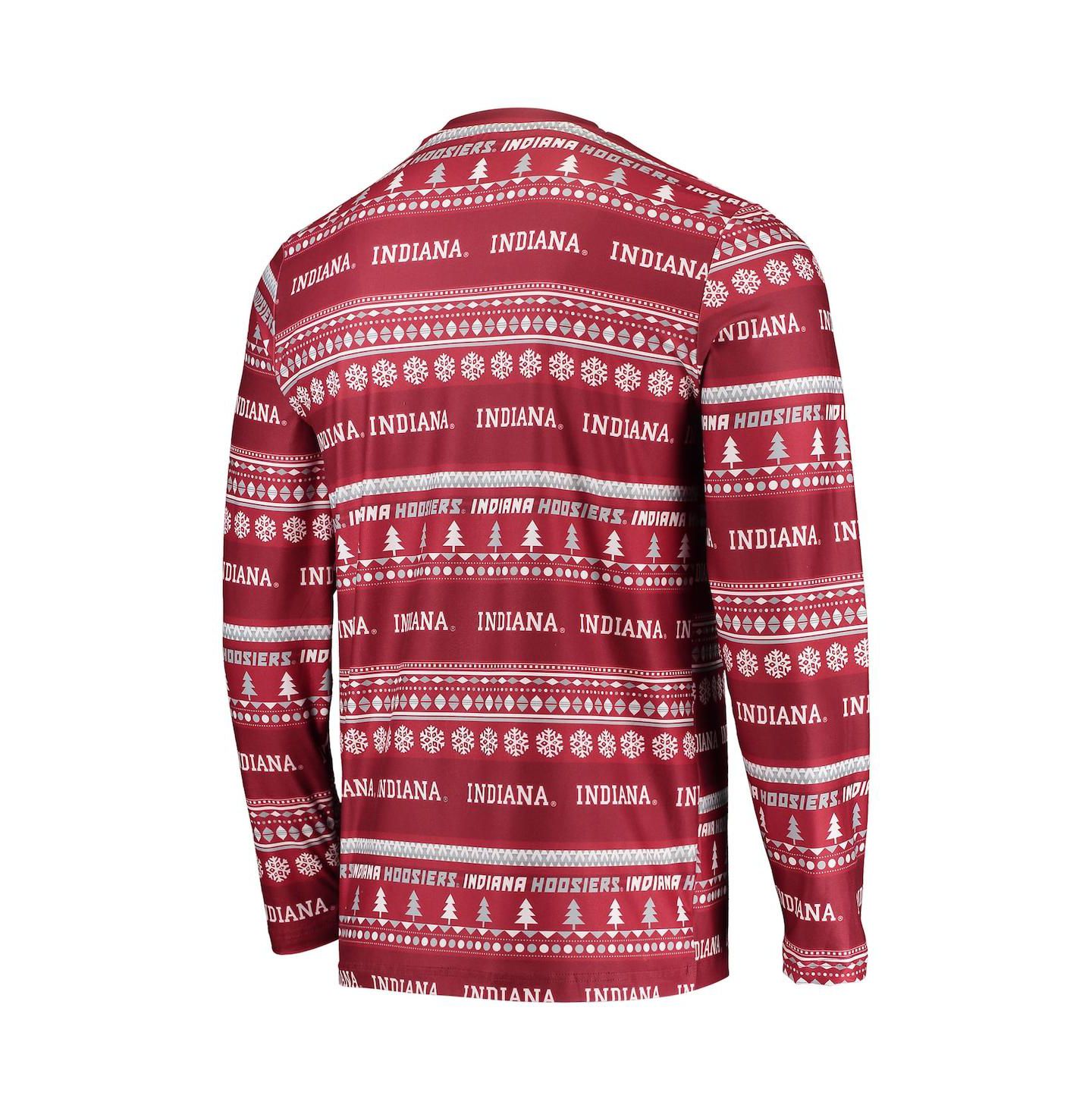 Мужской комплект для сна Concepts Sport Indiana Hoosiers Ugly Sweater, Crimson — фото 3