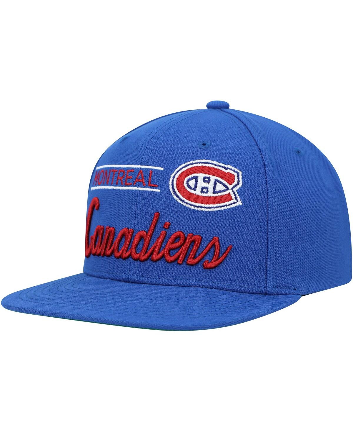 Men's Mitchell & NessMontreal Canadiens Retro Lock Up Snapback Hat - Blue