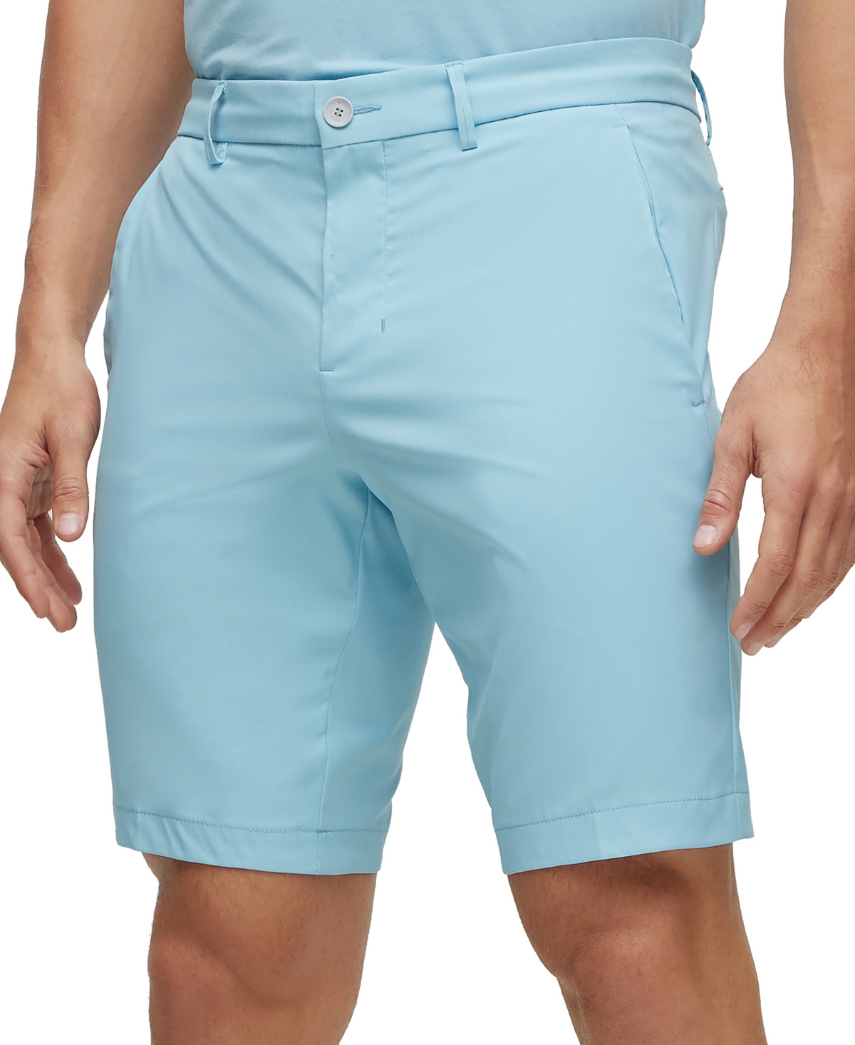 Boss by Hugo Boss Men's Slim-Fit Shorts in Water-Repellent Twill - Light, Pastel Blue