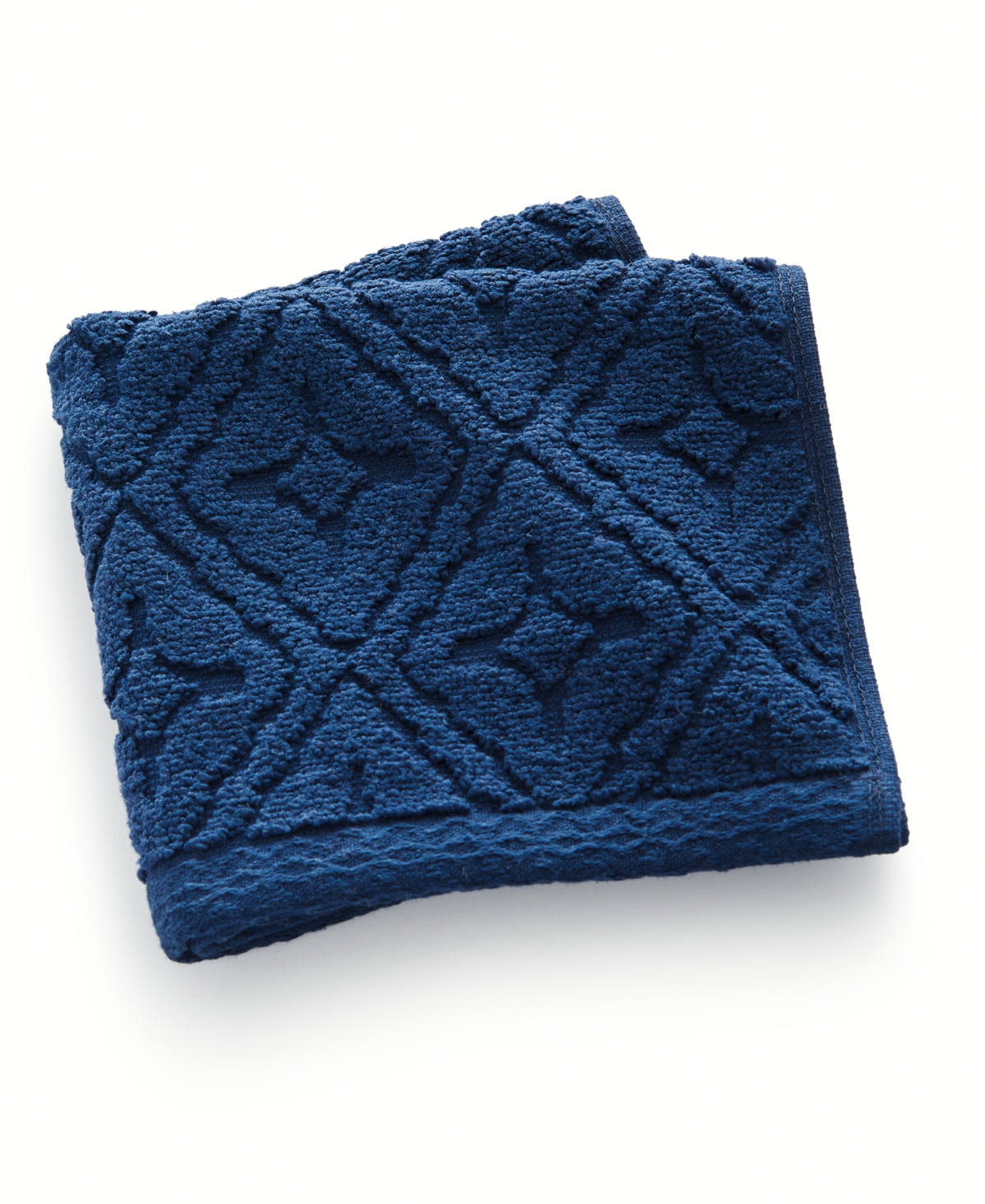 HOTEL COLLECTION MICRO COTTON SCULPTED TONAL TILE WASHCLOTH, 13" X 13", CREATED FOR MACY'S