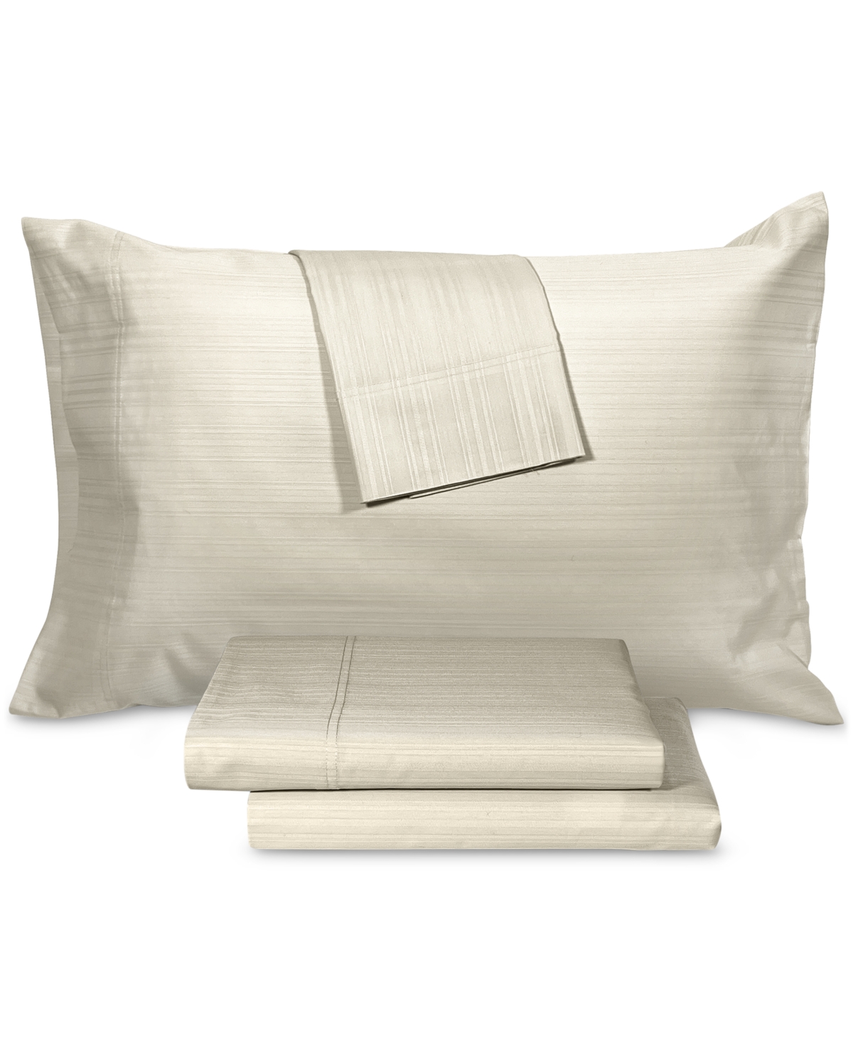 Aq Textiles Ultra Lux Thin Stripe 1000-thread Count 4-pc. Sheet Set, King Bedding In Tan