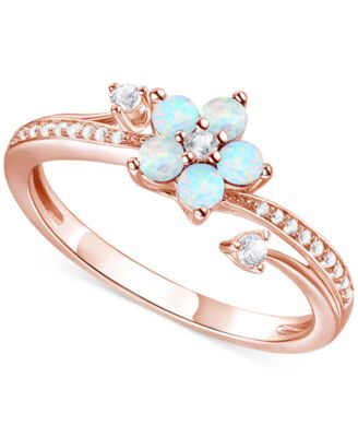 3-Pc. Set Amethyst (1 ct. t.w.) & Lab-Grown White Sapphire (3/8 ct. t.w.) Flower Pendant Necklace, Stud Earrings, & Ring in Sterling Silver (Also in Additional Gemstones)