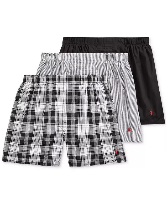 Men's 3-Pack Classic Woven Cotton Boxers - thumbnail 6