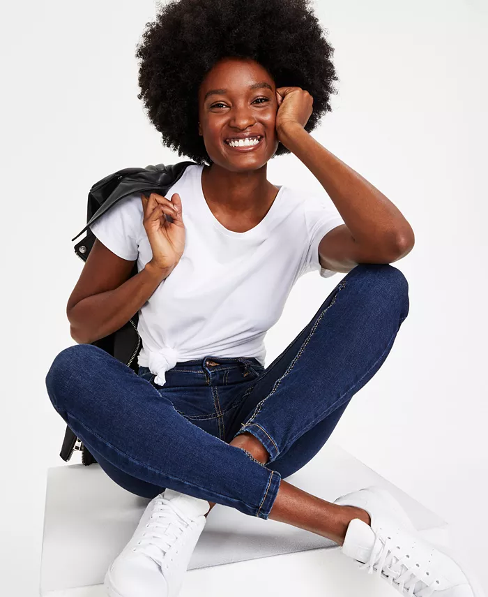 Juniors' High Rise Skinny Ankle Jeans - thumbnail 5