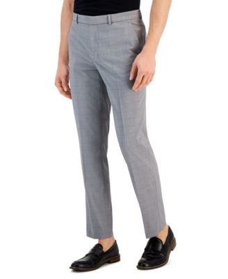 Perry Ellis Portfolio - Men's Slim-Fit Tonal Windowpane Dress Pants