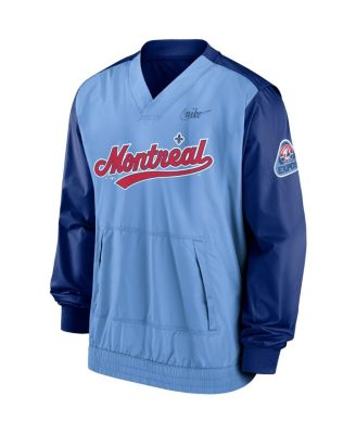 Men's Royal, Light Blue Montreal Expos Cooperstown Collection V-Neck Pullover