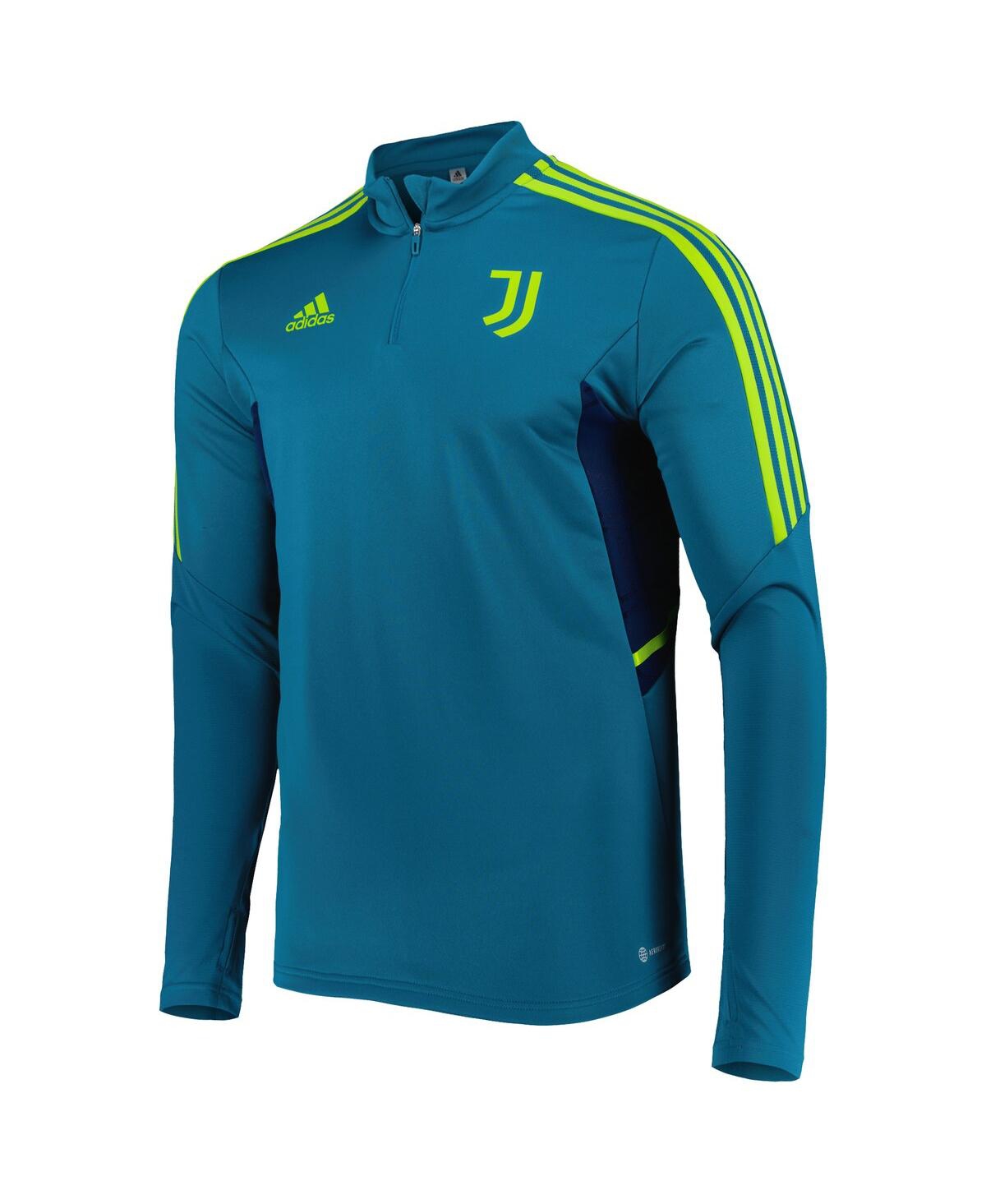 Men's adidasJuventus Team Training Aeroready Quarter-Zip Top - Teal