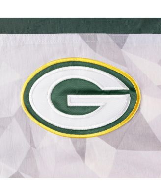Men's White, Green Green Bay Packers Thursday Night Gridiron Raglan Half-Zip Hooded Jacket
