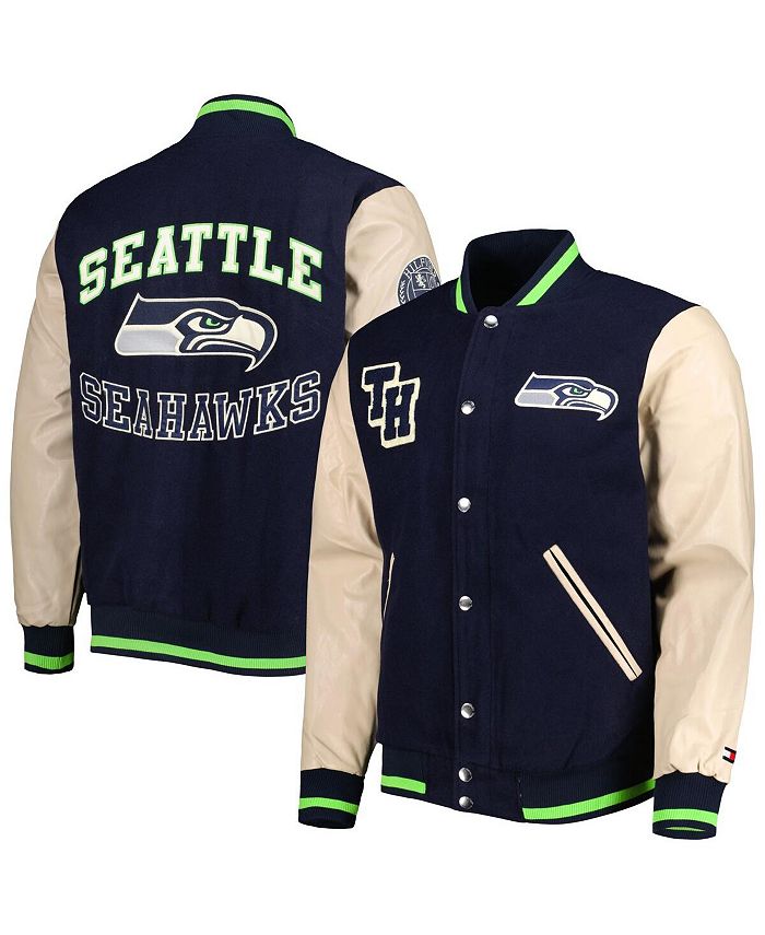 College Navy Seattle Seahawks Full-Zip Varsity Jacket & Reviews - Sports Fan Shop -