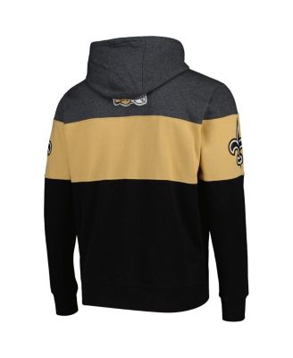 Men's Black, Heather Gray New Orleans Saints Extreme Pullover Hoodie