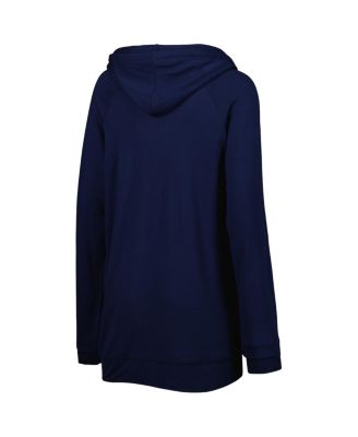 Women's Navy Atlanta Braves Pre-Game Raglan Pullover Hoodie