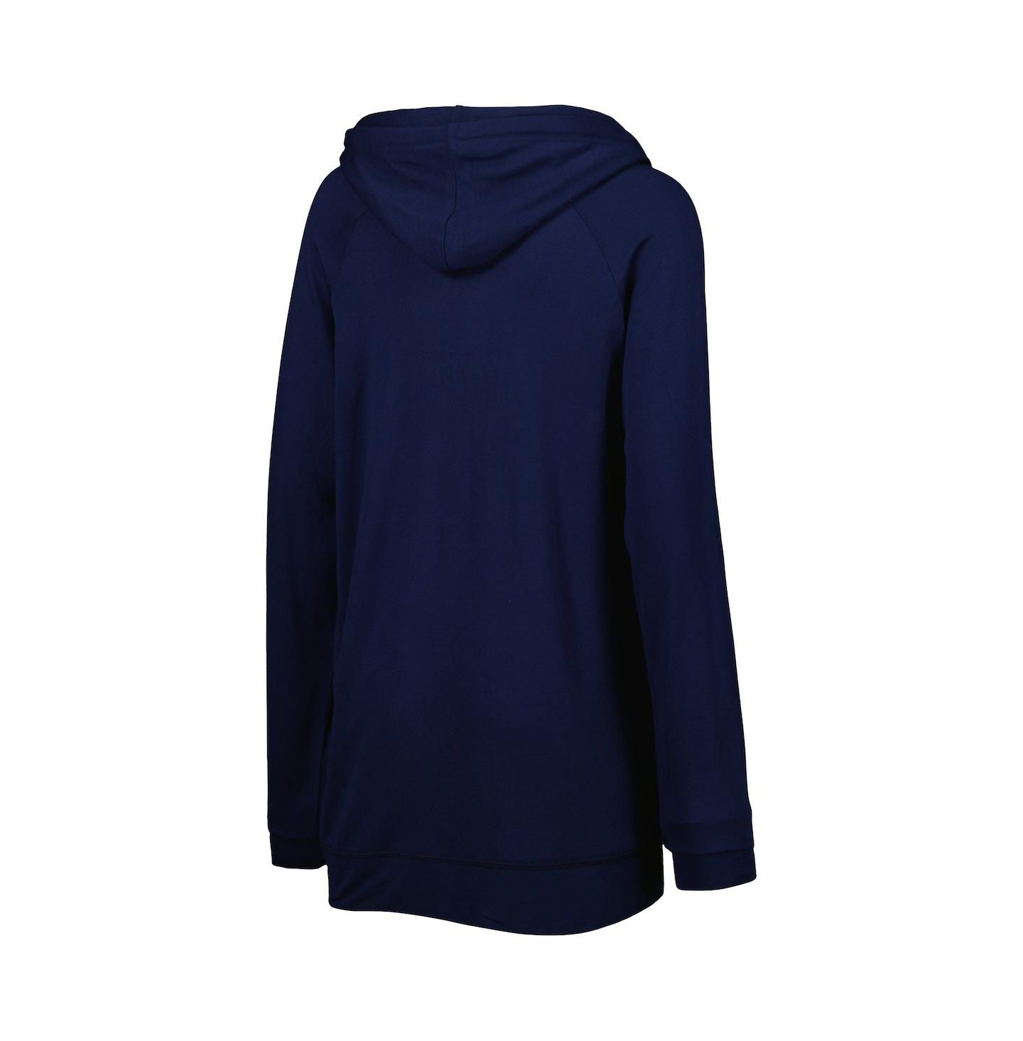 Женское худи Touch Navy Atlanta Braves Pre-Game Raglan Pullover — фото 4