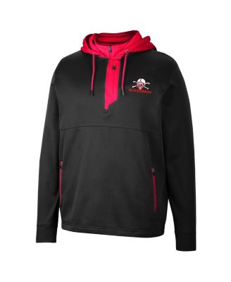 Men's Black Nebraska Huskers Luge 3.0 Quarter-Zip Hoodie