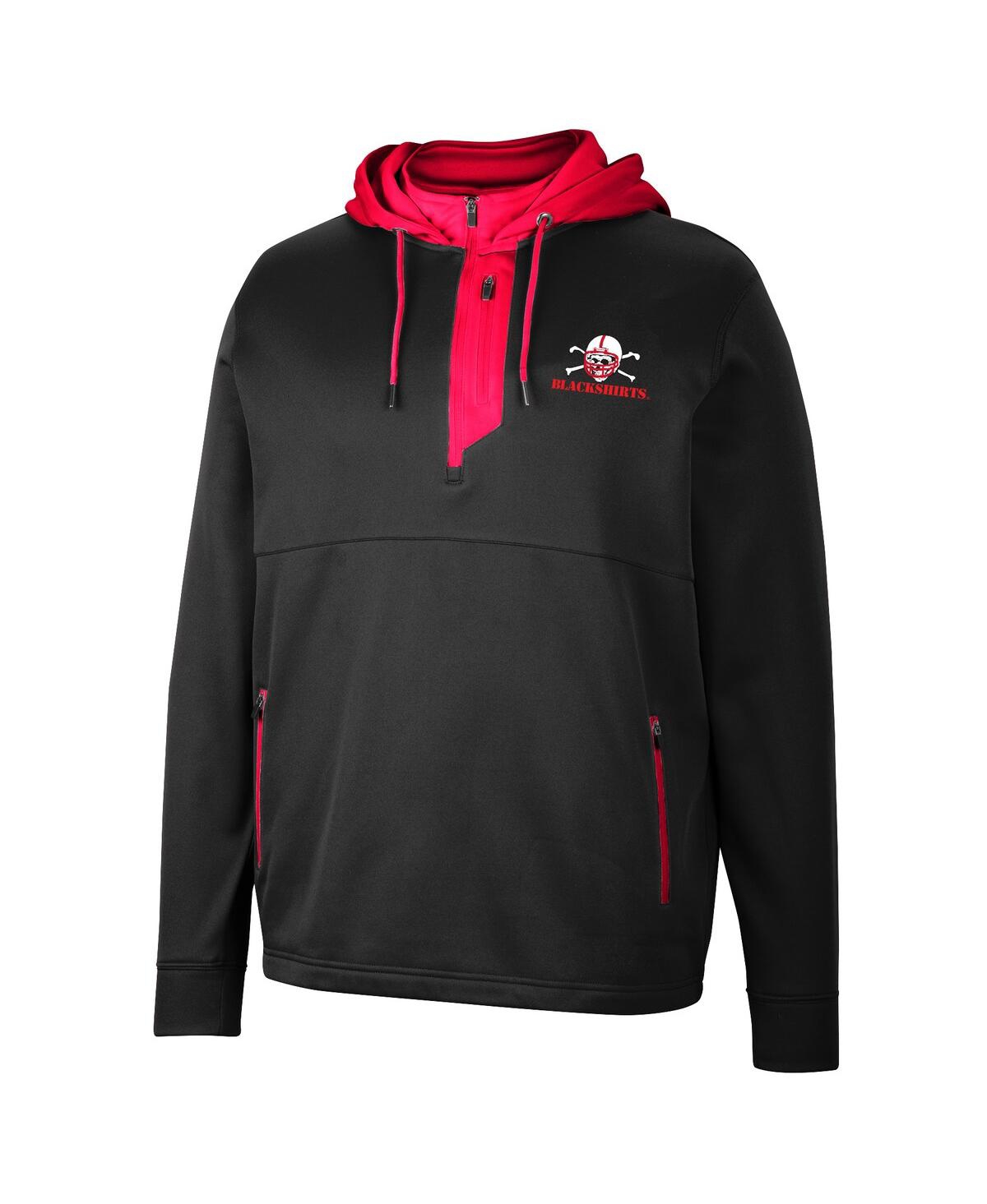 Shop Colosseum Men's  Black Nebraska Huskers Luge 3.0 Quarter-zip Hoodie