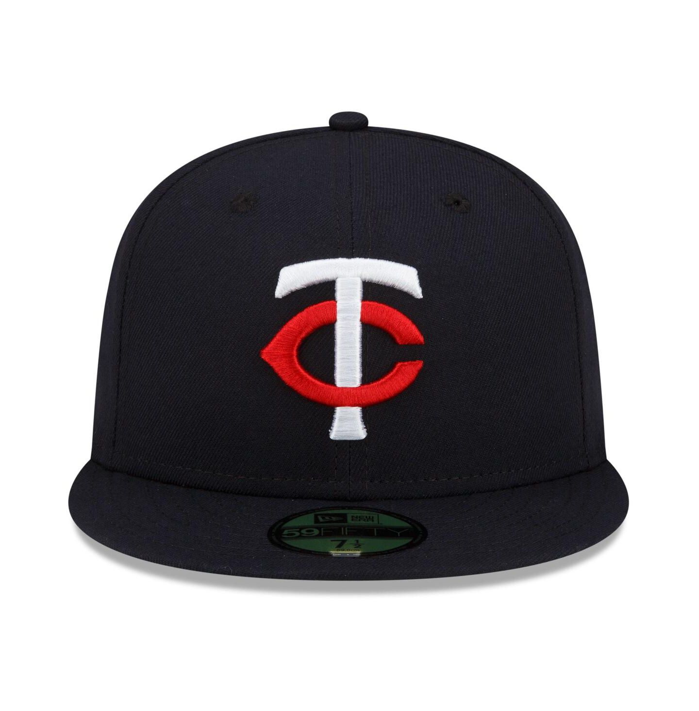 Мужская кепка New Era Navy Minnesota Twins 2023 Authentic Collection Home 59Fifty Fitted Hat — фото 3