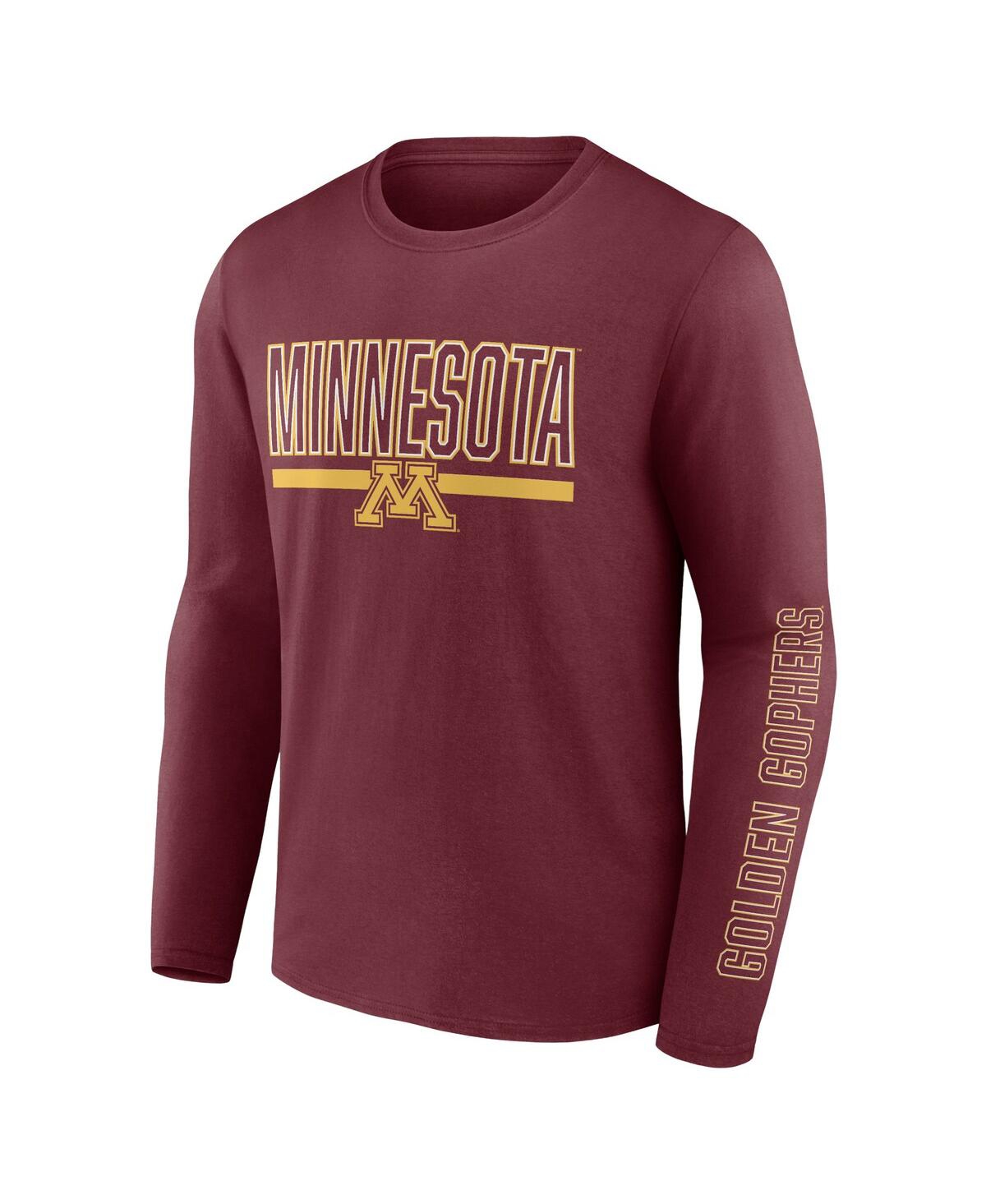Men's FanaticsMinnesota Golden Gophers Modern Two-Hit Long Sleeve T-shirt - Maroon
