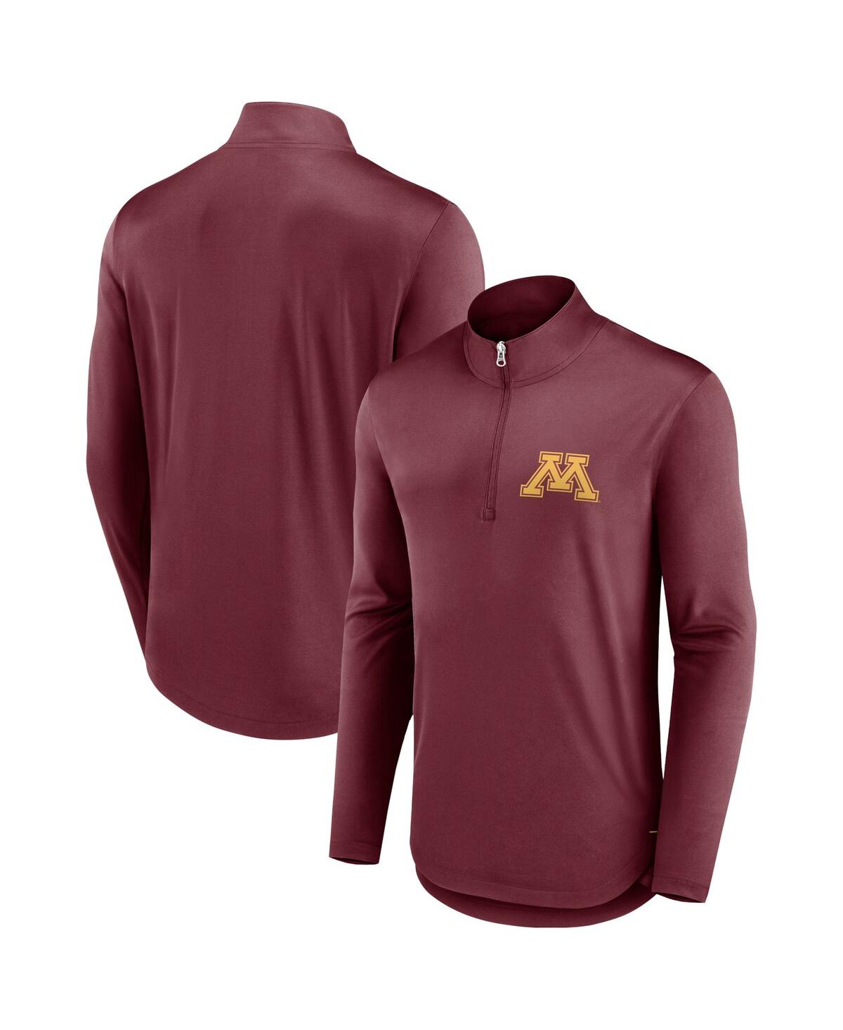 Men's FanaticsMinnesota Golden Gophers Tough Minded Quarter-Zip Top - Maroon