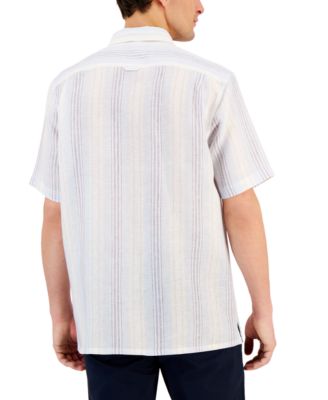 Club Room Men S Short Sleeve 100 Linen Striped Shirt Created For Macy   23649654 Fpx.tif