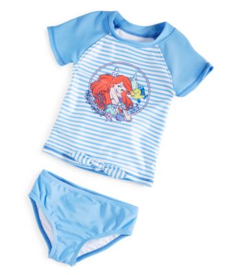 Dreamwave - Little Girls 2-Pc. Little Mermaid Rash Guard Swimsuit