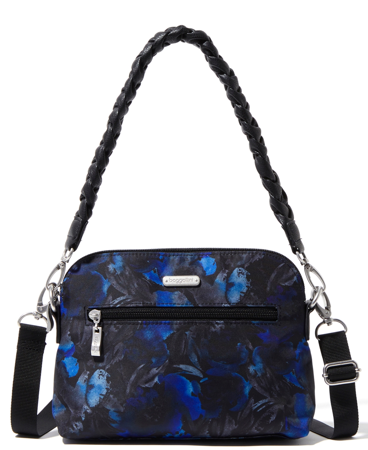 Baggallini Dome Crossbody In Navy Onyx Watercolor