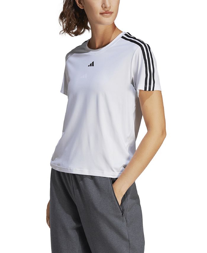 T-shirt 3-Stripes Women\'s Aeroready - Macy\'s Train Essentials adidas