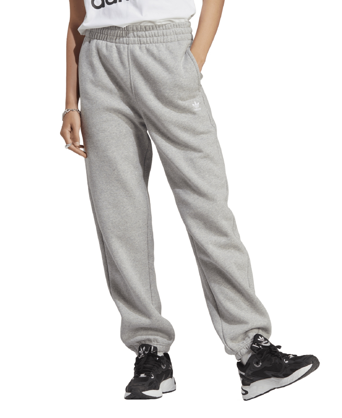 Adidas women's fleece sweatpants hot sale