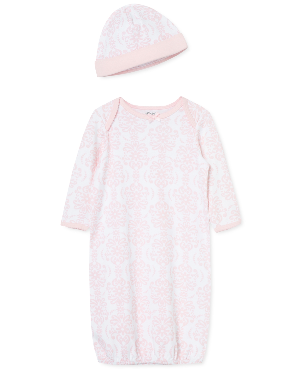 Little Me Baby Girls Sleep Gown And Hat, 2 Piece Set In Pink