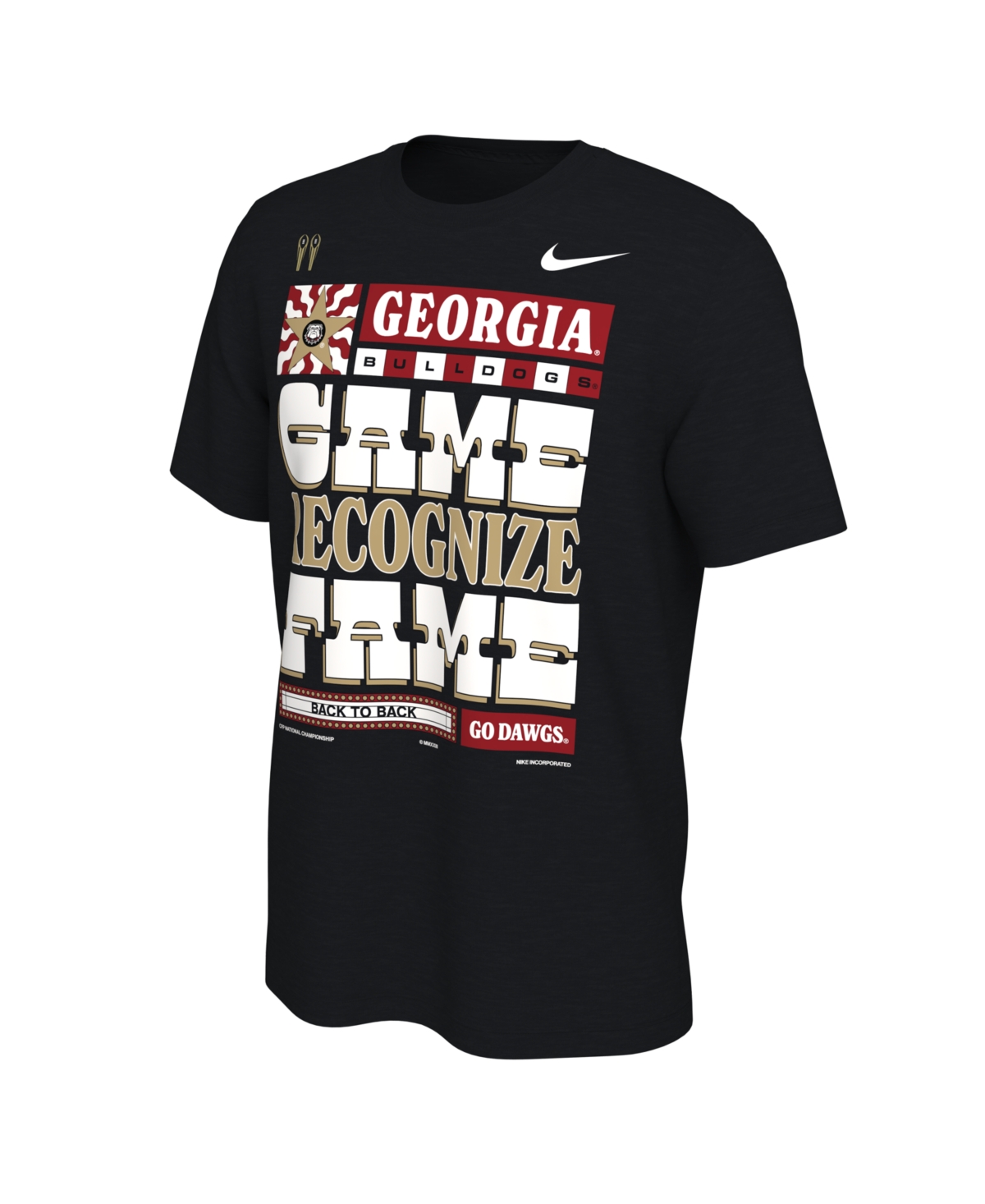 Nike Men's  Black Georgia Bulldogs College Football Playoff 2022 National Champions Locker Room T-shi