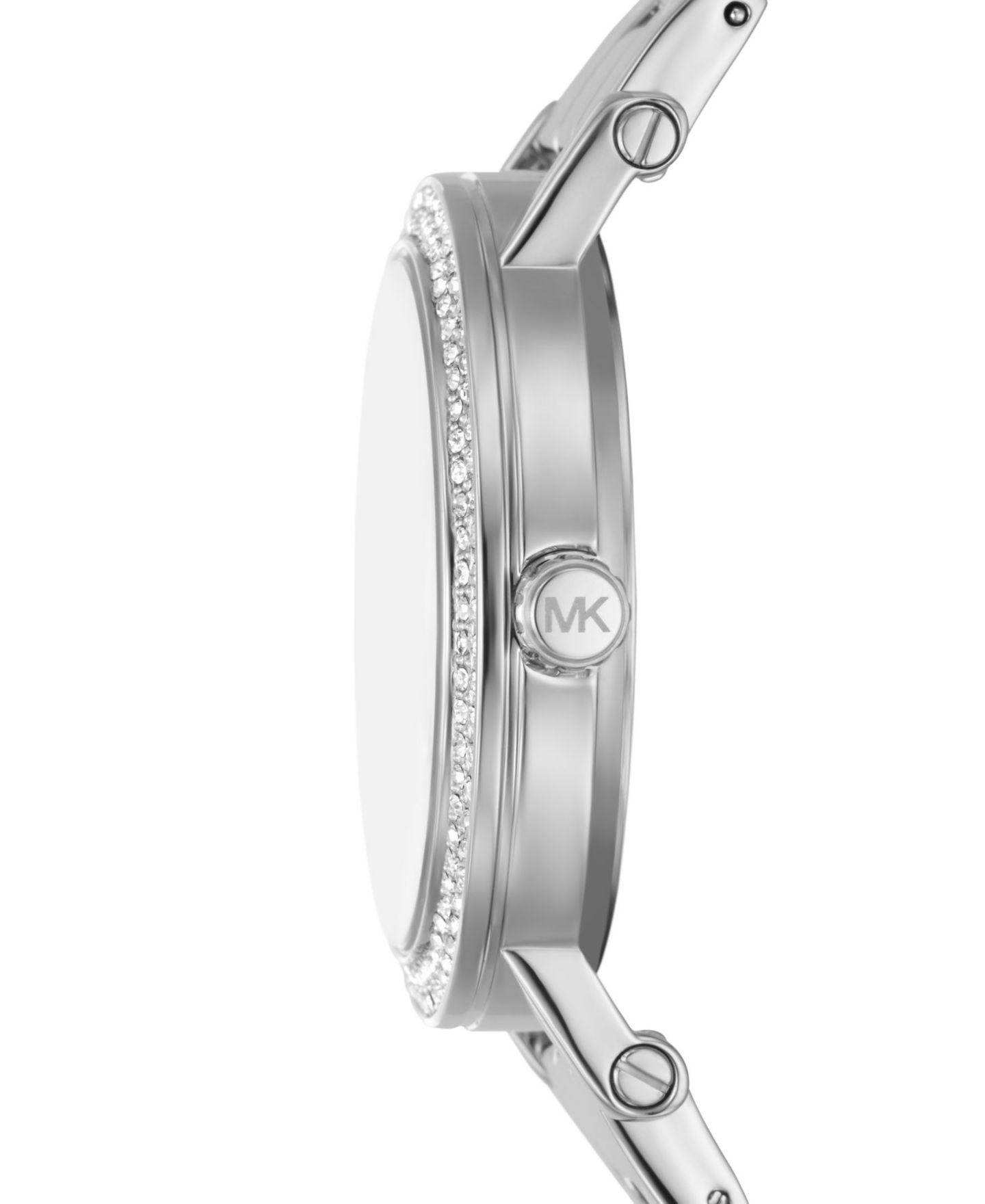 Женские часы Michael Kors Corey Three-Hand Silver-Tone Stainless Steel Watch 38mm — фото 2