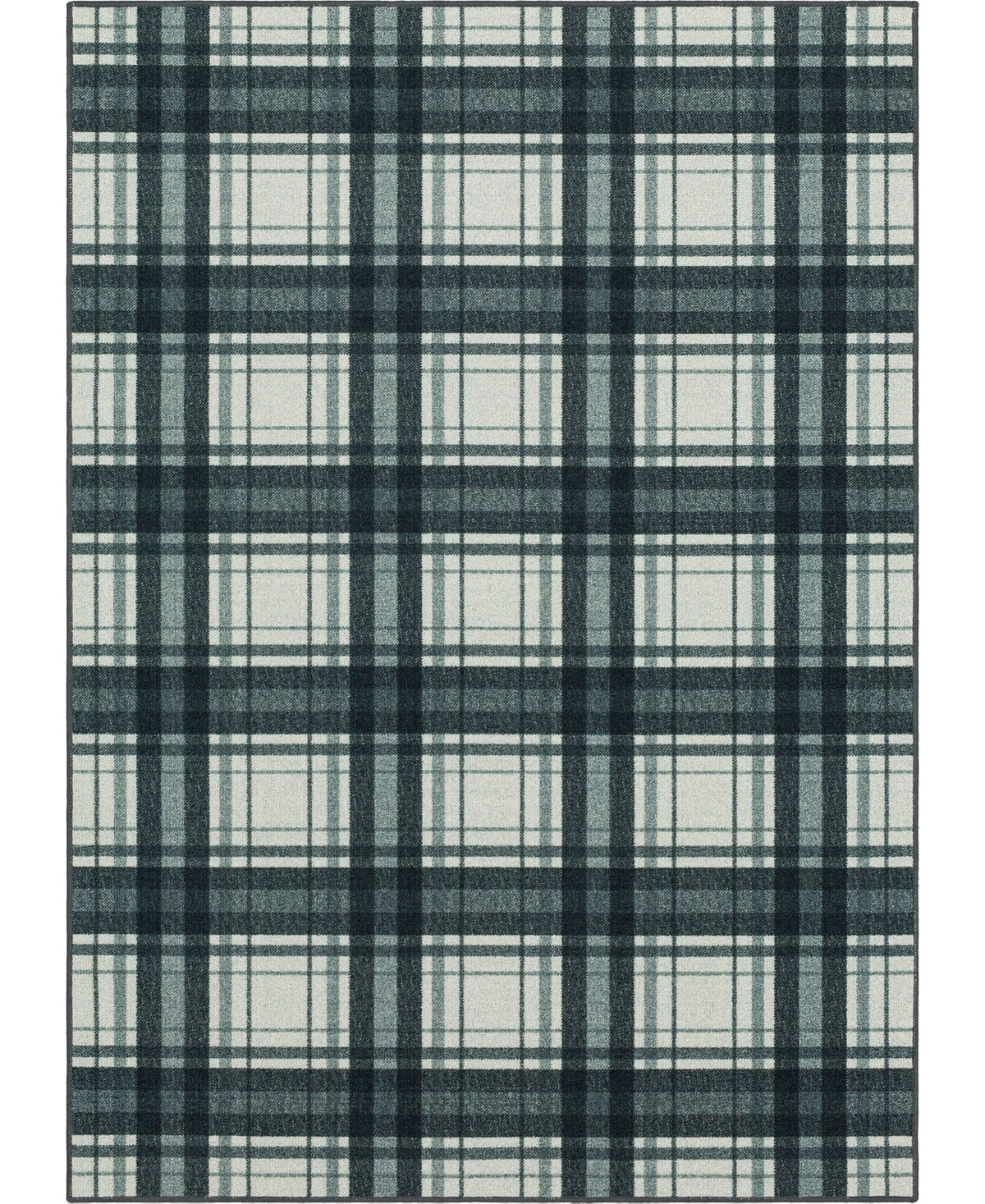 Mohawk Carousel Black Plaid 7'6in x 10' Area Rug - Black