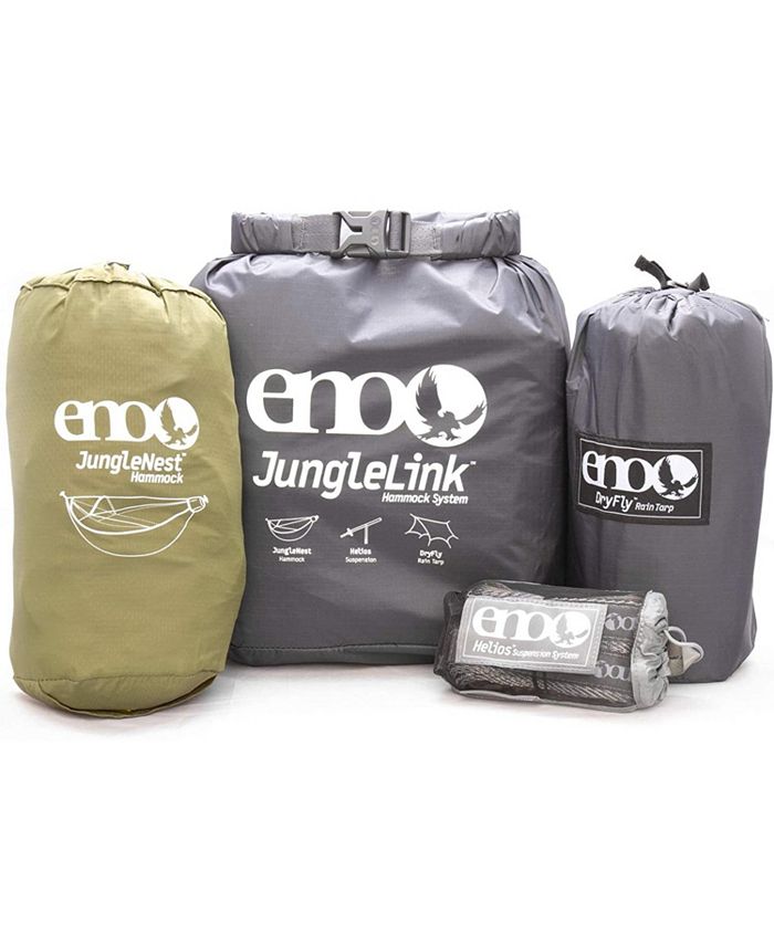 ENO JungleLink Hammock System Includes JungleLink Hammock, Helios