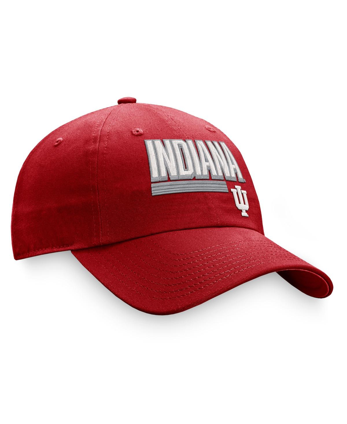 Top Of The World Crimson Indiana Hoosiers Slice Adjustable Hat In Crimson